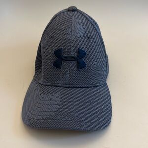 Under armour youth fitted s/m cap grey blue baseball